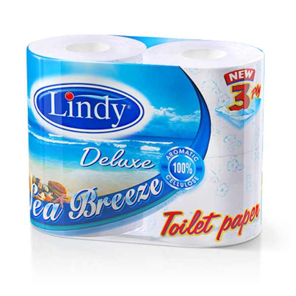 Нов-проект-1-10 Тоалетна хартия Lindy Deluxe Sea Breeze 4бр - Image 1