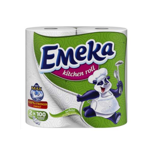 Нов-проект-14-4 Кухненска ролка хартия Емека White 2бр - Image 1