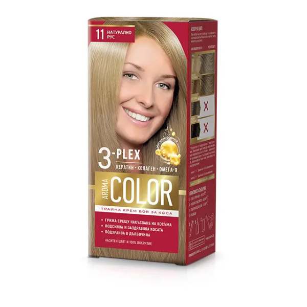 Нов-проект-21-1 Боя за коса AROMA Color 3-Plex 11 Натурално Рус - Image 1