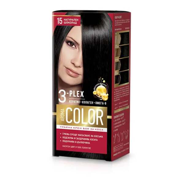 Нов-проект-24-1 Боя за коса AROMA Color 3-Plex 15 Натурален Шоколад - Image 1
