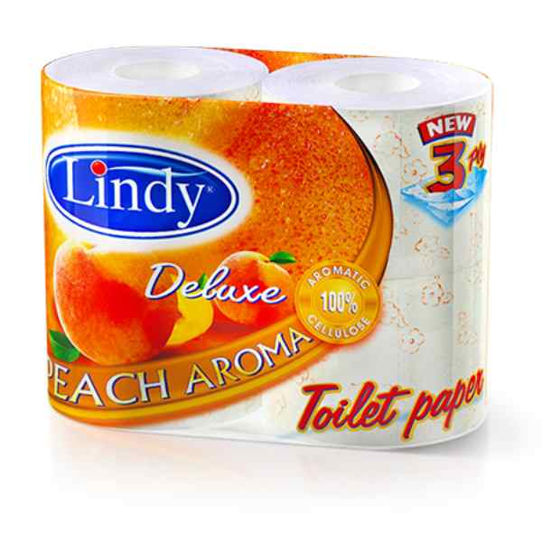 Нов-проект-3-6 Тоалетна хартия Lindy Deluxe Spring Peach 4бр - Image 1